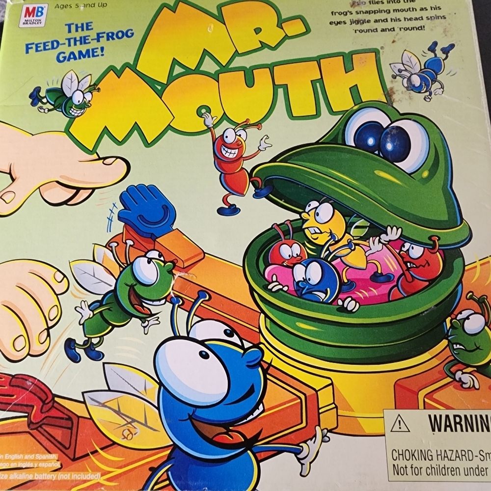 1999 Mr Mouth Game Ages 5+ Feed the Frog Milton Bradley